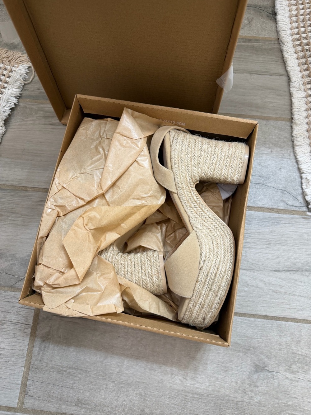 Beige Espadrille Platform Sandals - Women - Picture 1 of 4